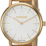 Wenger Women’s Urban Classic Swiss-Quartz Stainless-Steel Strap, Gold, 16.6 Casual Watch (Model: 01.1721.113)