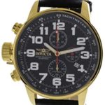 Men’s Gold Tone Stainless Steel Lefty Force Chronograph Leather Strap