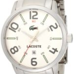 Lacoste Men’s 2010494 Barcelona Stainless Steel Bracelet White Dial Watch