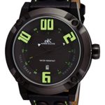 Adee Kaye Men’s AK7281-MIPB/GN Analog Display Japanese Quartz Black Watch