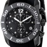 Swiss Legend Men’s 10127-01-SA Commander Diamonds Analog Display Swiss Quartz Black Watch