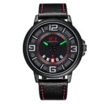 Menton Ezil Men’s Sport Leather Strap Analog Quartz Waterproof Watches Auto Calendar Wrist Watch for Teen Boys …