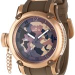 Invicta Men’s 11342 Russian Diver Beige and Brown Camouflage Dial Brown Polyurethane Watch