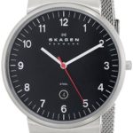 Skagen Men’s SKW6051 Ancher Silver-Tone Stainless Steel Watch with Mesh Band