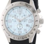 Swiss Legend Men’s 30041-012 Eograph Chronograph Light Blue Grid Dial Black Silicone Watch