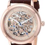 Kenneth Cole New York Men’s Automatic Stainless Steel Japanese-Quartz Watch with Leather Strap, Brown, 19.1 (Model: KC50920001)