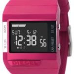 Diesel #DZ7133 Unisex Hot Pink Polyurethane Chronograph Alarm Digital Watch