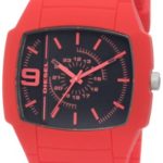 Diesel Men’s DZ1351 Bright Red Color Domination Analog Black Dial Watch