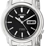 Seiko Men’s SNKK71 Seiko 5 Automatic Stainless Steel Watch with Black Dial