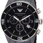 Emporio Armani Men’s AR1421 Ceramic Black Chrnongraph Dial Watch