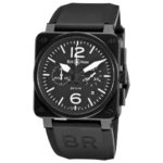 Bell & Ross Men’s BR-03-94-CARBON Aviation Black Chronograph Dial Watch Watch
