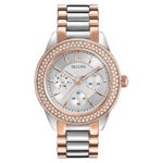 Bulova Women’s 98N100 Multi-Function Crystal Bracelet Watch