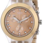 Swatch Men’s SVCK4047AG Quartz Chronograph Date Plastic Rose-Gold Dial Watch