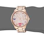Juicy Couture Black Label Women’s Swarovski Crystal Accented Rose Gold-Tone Bracelet Watch