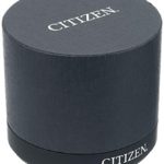 Citizen Men’s Eco-Drive Stainless Steel Japanese-Quartz Leather Calfskin Strap, Black Casual Watch (Model: AW1148-09E)