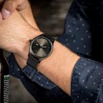 Akribos XXIV Men’s Swiss-Quartz Watch with Stainless-Steel Strap, Black, 22 (Model: AK959BK)
