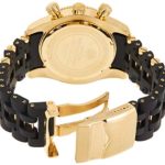 Invicta Men’s 0140 Sea Spider Collection 18k Gold Ion-Plated and Black Polyurethane Watch