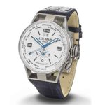 LOCMAN Watch World Dual Time Men’s Automatic Chronograph 44mm Case White Dial