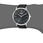 HUGO by Hugo Boss Men’s Stainless Steel Quartz Watch with Leather Strap, Black, 18.5 (Model: 1520007)