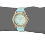Juicy Couture Black Label Women’s JC/1068LBGB Swarovski Crystal Accented Gold-Tone and Light Blue Shimmer Resin Bangle Watch