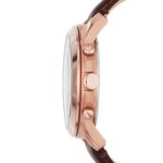 Fossil Men’s Grant Quartz Stainless Steel and Leather Chronograph Watch Color: Rose Gold-Tone Brown (Model: FS5068)