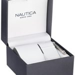 Nautica Men’s N14536 NST Stainless Steel Watch with Black Resin Band