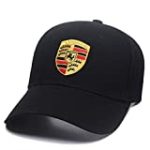 Embroidered Car Logo Adjustable Baseball Cap, Unisex Hat Travel Cap Racing Motorcycle Cap (Porsche)