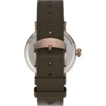 Timex Men’s Standard 40mm Watch – Gray Dial & Rose Gold-Tone Case with Olive Genuine Leather Strap