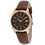 MATTHEY-TISSOT Women’s Smart Stainless Steel Quartz Leather Strap, Brown, 16 Casual Watch (Model: D6940PM)