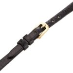 Hadley-Roma Women’s 8mm Leather Watch Strap, Color:Black (Model: LSL700RA 080)