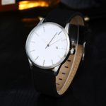 JSPOYOU Watches for Men Popular Low-Key Minimalist Connotation Leather Men’s Quartz Wrist Watch