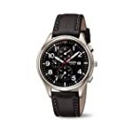 Boccia Men’s Chronograph Quartz Watch with Leather Strap 3756-04
