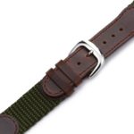 Hadley-Roma 20mm ‘Men’s’ Leather Watch Strap, Color:Green (Model: MSM866RAB200)