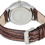Akribos XXIV Men’s Retro Swiss Quartz Watch – Easy-To-Read Arabic Numeral With Date Window On Leather Strap Watch – AK715
