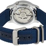 Seiko Men’s SNK807 Seiko 5 Automatic Stainless Steel Watch with Blue Canvas Band