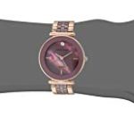 Anne Klein Women’s AK/3158MVRG Diamond-Accented Rose Gold-Tone and Mauve Bracelet Watch
