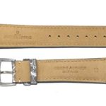 Jacques Lemans 21MM Genuine Alligator Leather Skin Watch Strap Gray with Silver JL Initial Stainless Steel Buckle