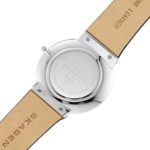 Skagen Men’s Ancher Quartz Analog Stainless Steel and Leather Watch, Color: Silver/Black (Model: SKW6104)