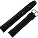 Hadley Roma MS881 18mm Short Oiled Tanned Leather Black Padded Watch Band