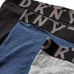 DKNY Men’s Stretch Boxer Brief 3-Pack, Black Heather/Peacoat Heather/Light Heather Grey, Large