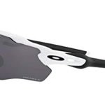 Oakley Men’s OO9208 Radar EV Path Rectangular Sunglasses, Polished White/Prizm Black Polarized, 38 mm
