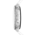 Kate Spade New York Women’s Gen 4 Scallop 2 HR Heart Rate Silicone Touchscreen Smart Watch, Color: Silver, White (Model: KST2011)
