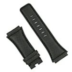 Black Carbon Fiber Style Watchband for Bell & Ross Dive Watch BR02 Large