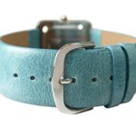 Pedre Women’s Silver-Tone Watch with Distressed Turquoise Leather Strap # 6315SX-Distressed Turquoise