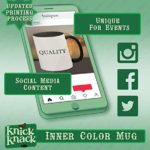 #croton – 11oz Hashtag Ceramic Colored Handle and Inside Coffee Mug Cup, Black