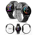 Professional Y-16 SmartWatch for iOS & Android, 1.3-inch & BT Sync, BPM, Blood Pressure, Weather Display (Black)