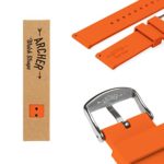 Archer Watch Straps – Silicone Quick Release Soft Rubber Replacement Watch Bands (Portland Orange, 24mm)