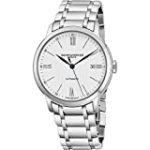 Baume & Mercier Classima Mens Automatic Watch – 40mm Analog Silver Face with Second Hand, Date and Sapphire Crystal Swiss Made Watch – Metal Band Stainless Steel Luxury Dress Watches For Men 10215
