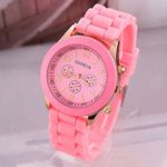 CdyBox Women Men Ladies Fashion Luxury Silicone Quartz Watch Girl Boy Unisex Jelly Wrist Watch (Pink)