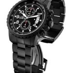 Invicta Men’s Specialty 45mm Black Stainless Steel Chronograph Quartz Watch, Black (Model: 13787)